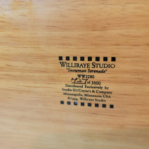 Williraye Studios WW2280 Snowman Serenade Snowman Caroling w/ Cats - Picture 7 of 7